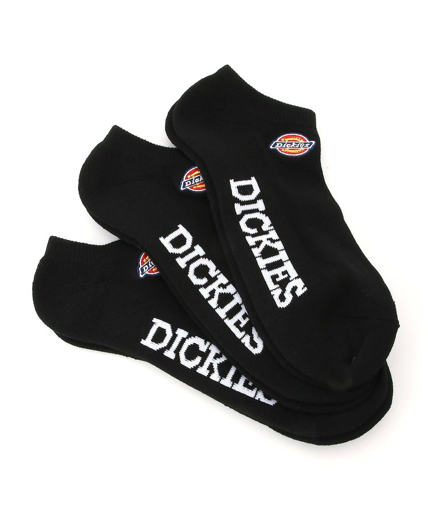 (M)Dickies/Dickies ロゴ刺繍底パイル アンクルソックス 3Pパック